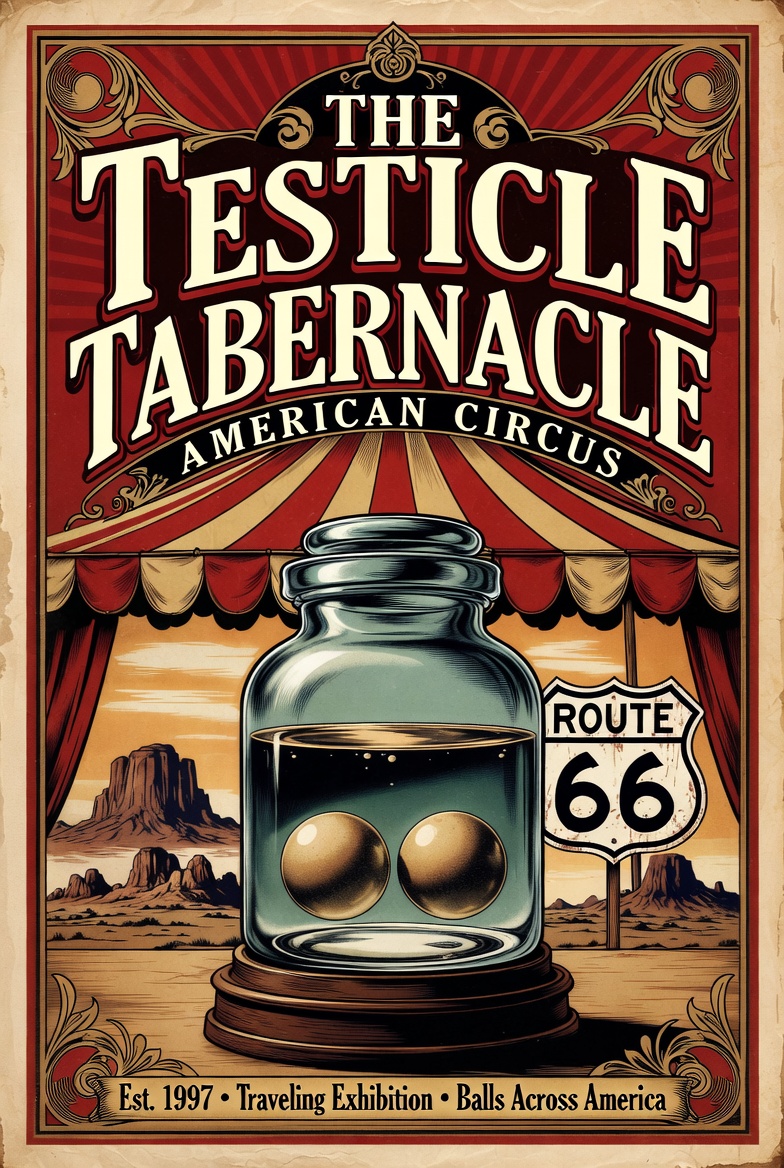 The Testicle Tabernacle — hand-painted seal