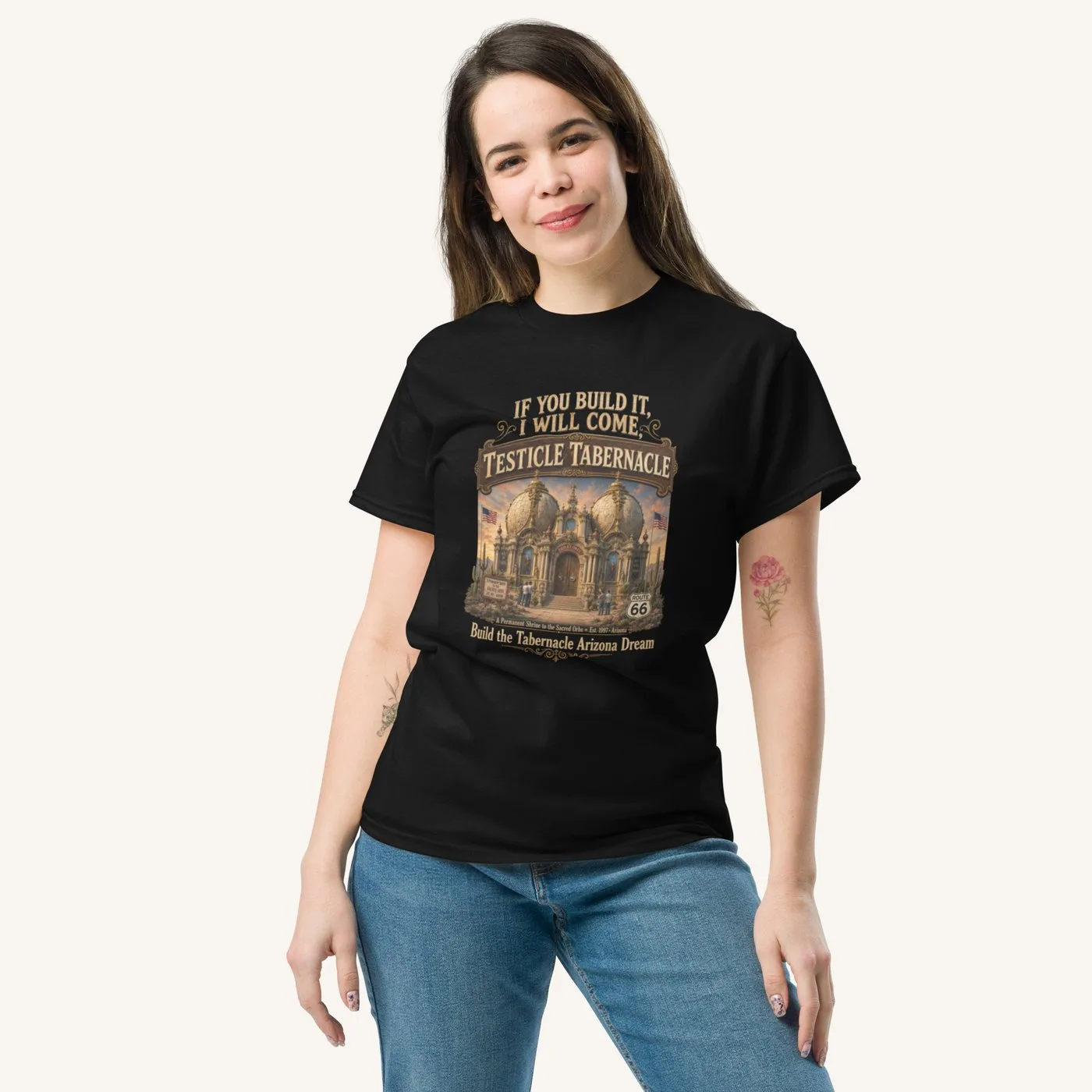 If You Build It, I Will Come shirt, modeled
